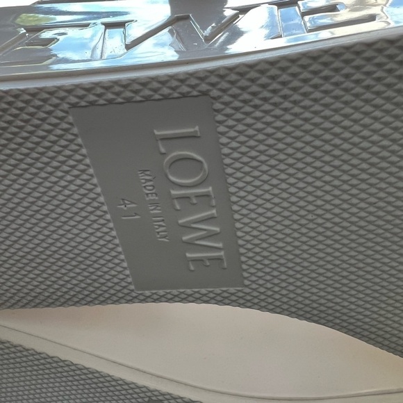 LOEWE Rubber Wedge Platform Fisherman Sandals: optic white - Picture 11 of 13